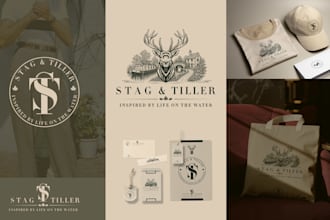 design a hand drawn  luxury monogram business logo design