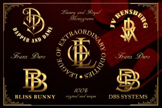 design luxury initials monogram design