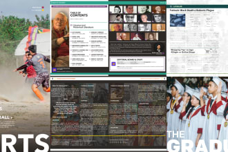 design magazine, yearbooks, and newspapers professionally