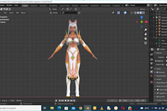 create vrchat avatar, 3d character, vtuber or vroid model