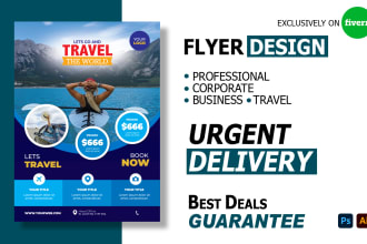 design tour, travel, summer, beach and cruise flyer