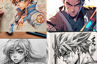 create high quality cartoon and anime style illustrations