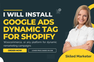 install google ads remarketing tag for shopify or woocommerce