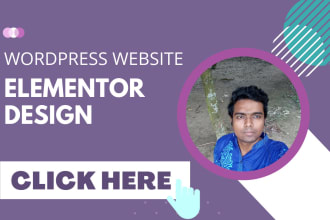 create landing page, portfolio, music, podcast website with wordpress, elementor