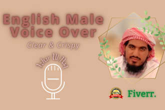 record a professional english male voice over
