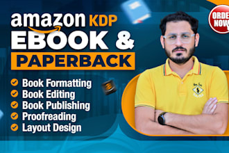 do ebook and paperback formatting and layout design for amazon KDP