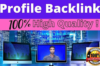 do manual high quality profile backlink