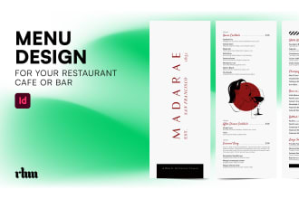 design premium restaurant menu