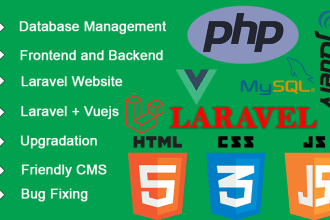 bug fix and develop php laravel vue inertiajs website
