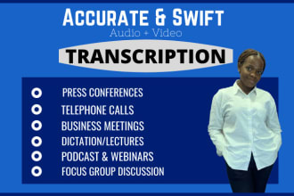 do high quality video or audio transcription