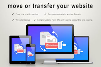 move, transfer and backup your website to new host or domain
