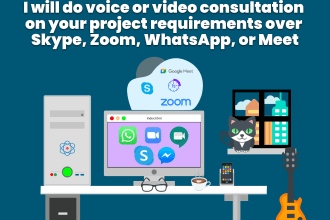 do voice or video consultation on project requirements over skype, zoom, or meet
