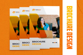 design corporate brochure proposal company profile trifold bifold annual report