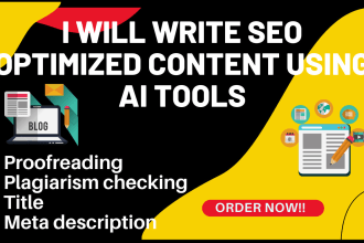 write SEO optimized content using ai tools