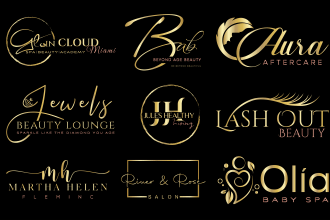 create fashion, beauty, skincare, cosmetic, hair salon spa logo
