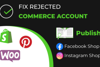 approve rejected facebook, instagram, tiktok shop with ecommerce shopify store