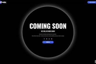 design clean HTML coming soon page