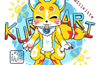 2d cute furry character