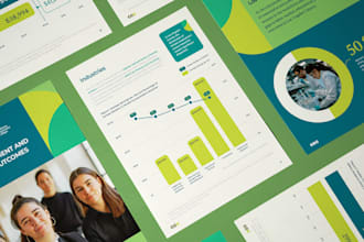 design professional report with charts, graphs and data