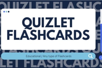 create educational quizlet flashcards