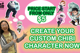 draw custom chibi anime character