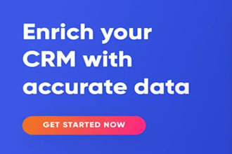 enrich salesforce, hubspot, zoho or any CRM accounts, contacts, companies, leads