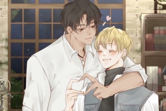 draw couple bl, gl, yaoi, yuri, shonen ai