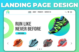 create responsive web landing page design, modern wordpress landing page