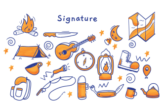 do simple hand drawn icons, doodle art, and t shirt illustrations