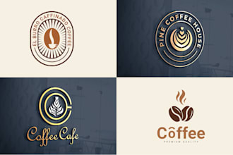 design coffee shop, cafe logo with copyrights