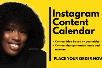 create engaging social media content calendar for fb, tiktok and instagram