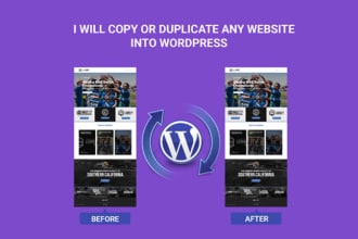 clone, copy or duplicate any website into wordpress