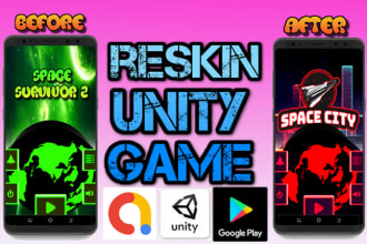 reskin your unity games and ready to publish