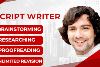 be script writer for youtube video script writing