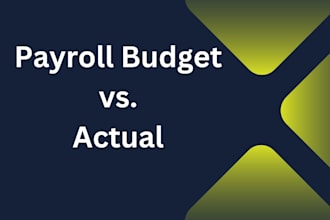 do payroll budget vs actual excel template