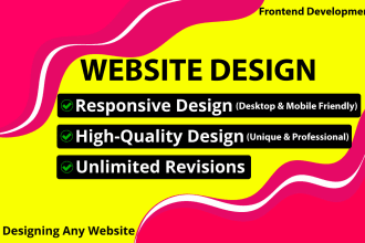 design or redesign custom responsive HTML CSS business website