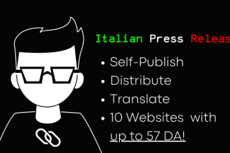 italian press release list, distribution with translation