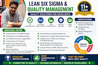 do lean six sigma, tqm and quality improvement projects