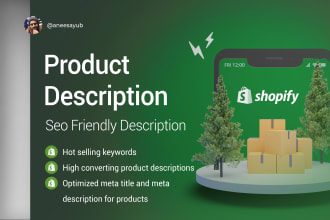 write high converting shopify product descriptions with SEO