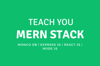 teach you react js node js mern stack development