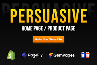 do shopify landing page, product landing page, home page, sales page in pagefly