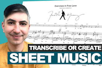 transcribe your PDF, midi or handwritten sheet music to sibelius or finale