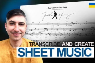 transcribe your midi or handwritten sheet music to PDF with finale or sibelius