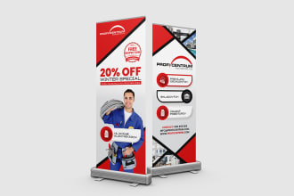 design a professional roll up banner