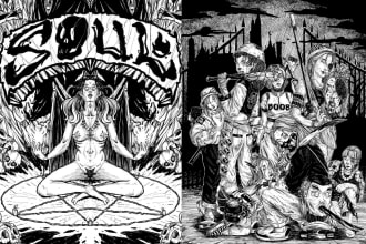 draw anything dark horror brutal art illustration
