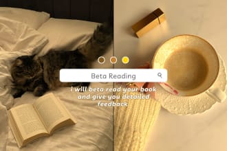 alpha or beta read your book and give you detailed feedback