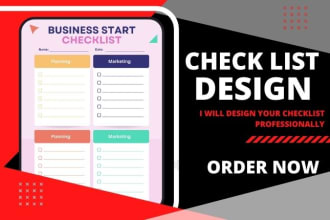 design your checklist professionally
