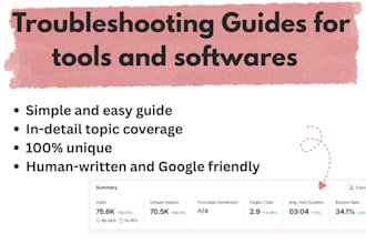 write clear troubleshooting guides for ai tools and software
