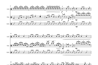 write drumline or front ensemble music to your marching band