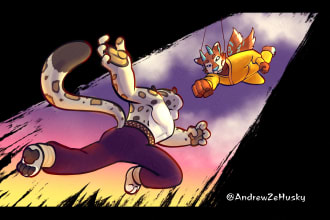create a furry kung fu panda character for you